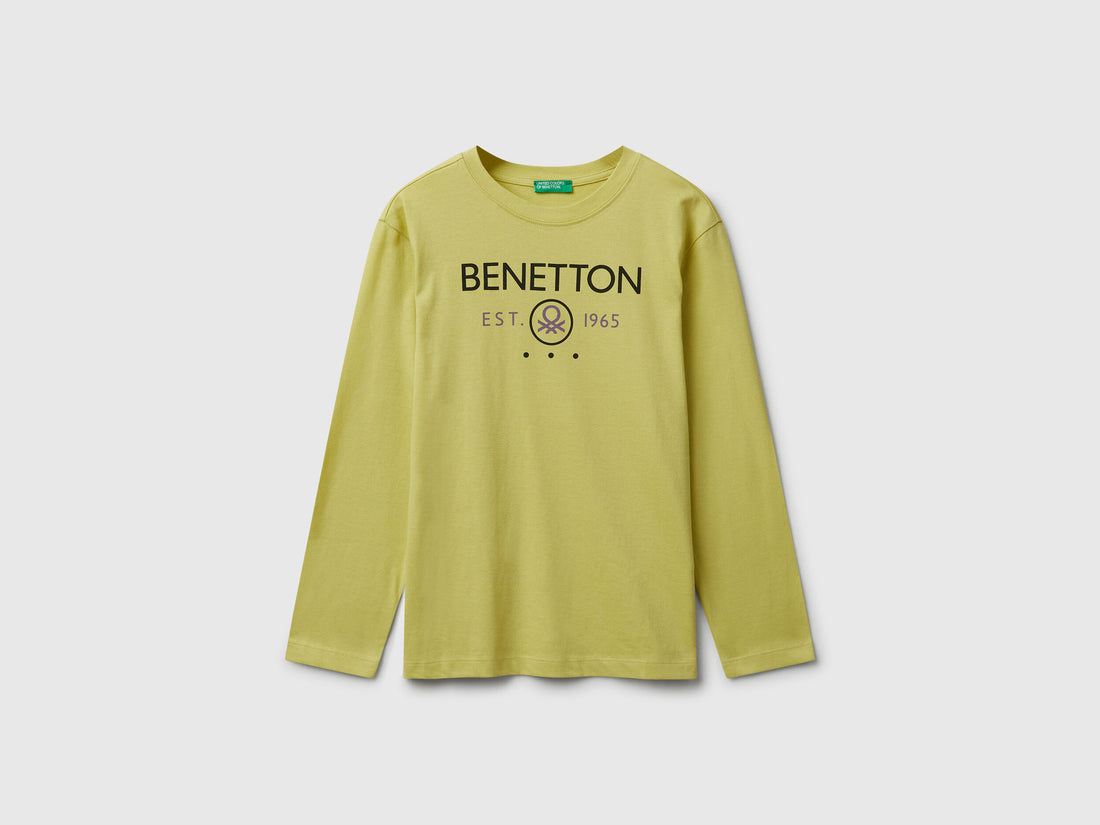 Benetton_Yellow_Cotton T-Shirt_3I1XC10Q3_0Y6_01
