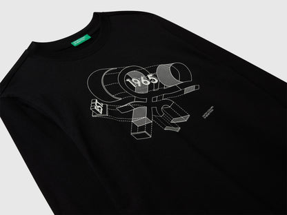 Benetton_Black_Cotton T-Shirt_3I1XC10Q3_100_03