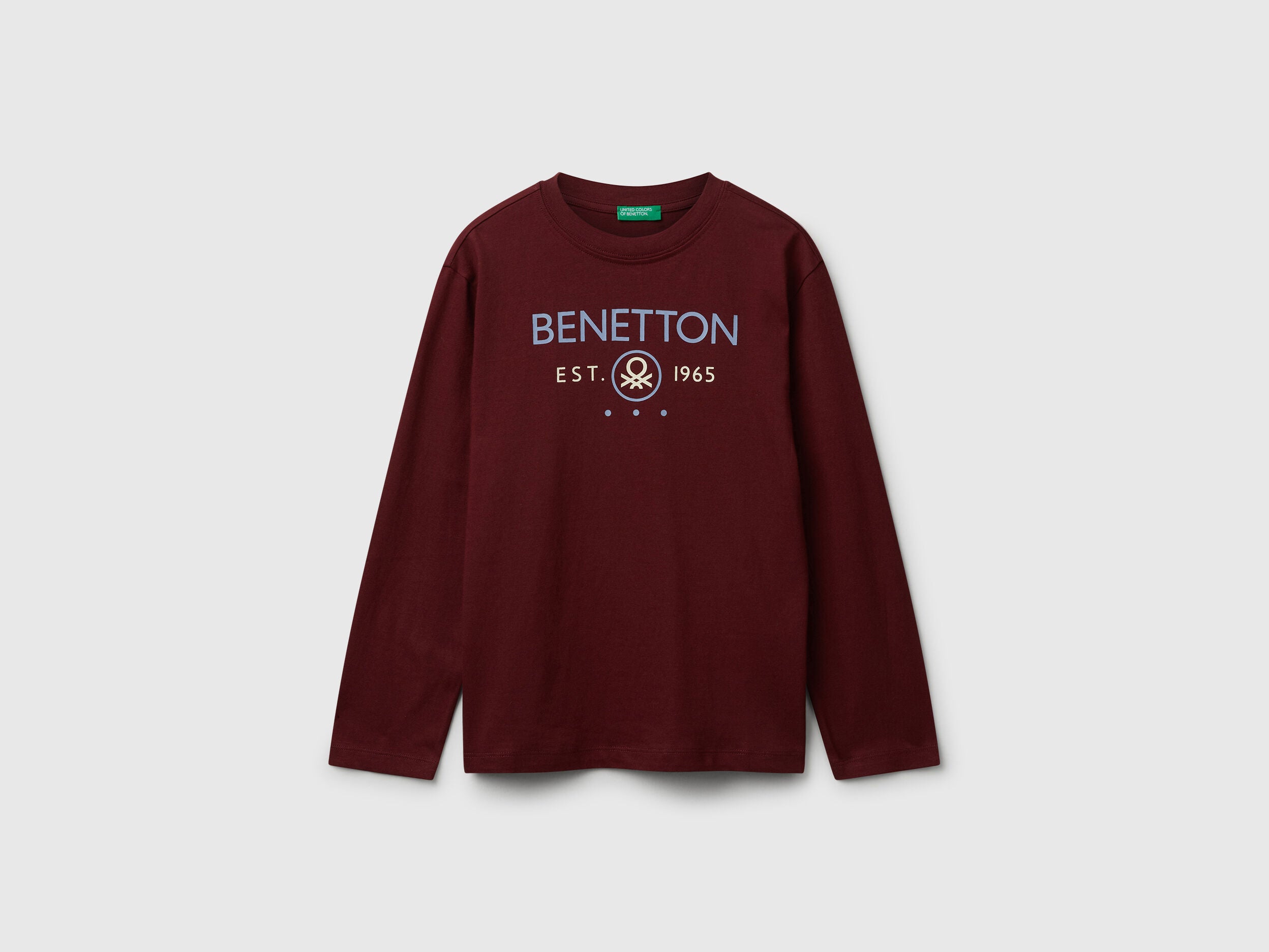 Benetton_Burgundy_Cotton T-Shirt_3I1XC10Q3_129_01