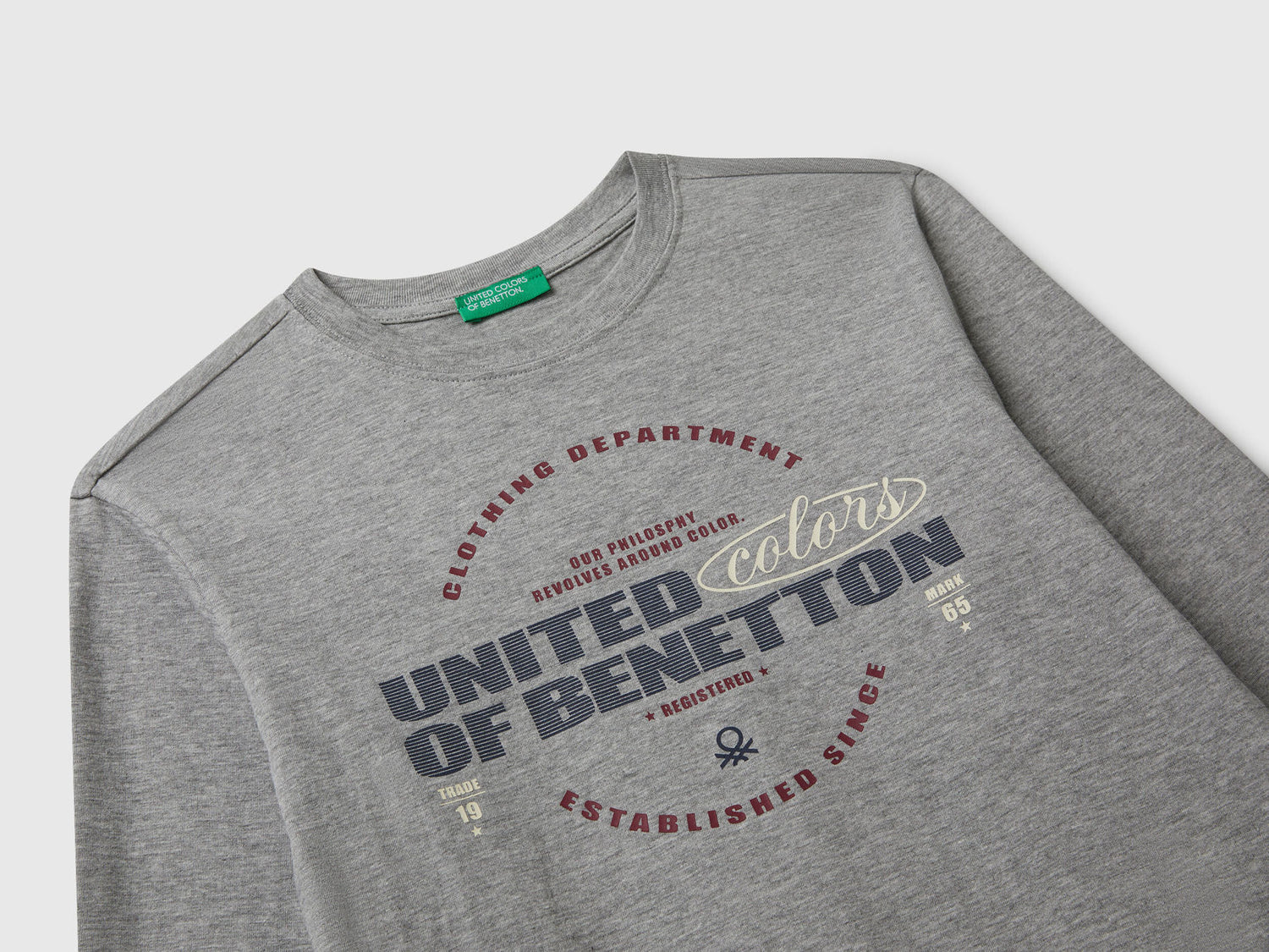 Benetton_Light Gray_Cotton T-Shirt_3I1XC10Q3_501_03