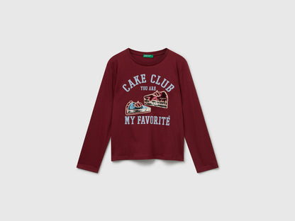 Benetton_Creamy White_Cotton T-Shirt with Sequins_3I1XC10QJ_074_01