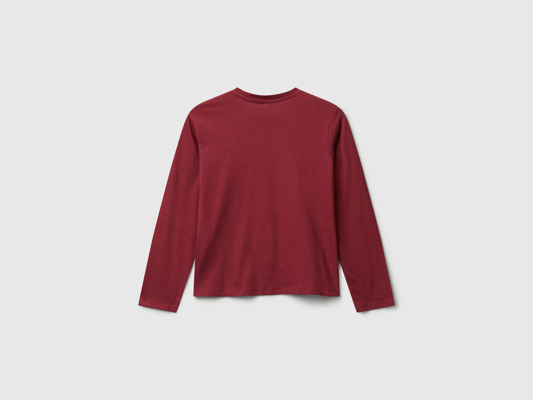 Benetton_Creamy White_Cotton T-Shirt with Sequins_3I1XC10QJ_074_02