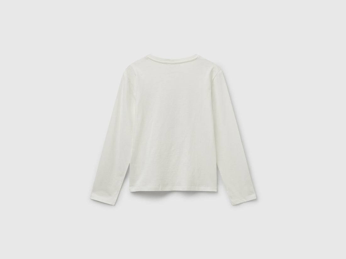 Benetton_Burgundy_Cotton T-Shirt with Sequins_3I1XC10QJ_236_02