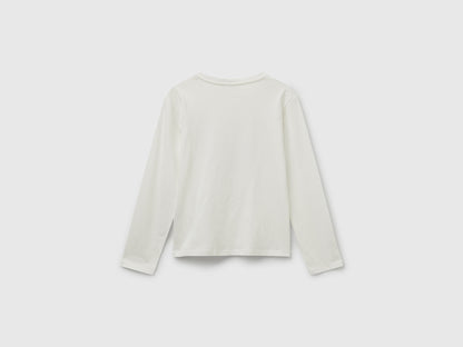 Benetton_Burgundy_Cotton T-Shirt with Sequins_3I1XC10QJ_236_02