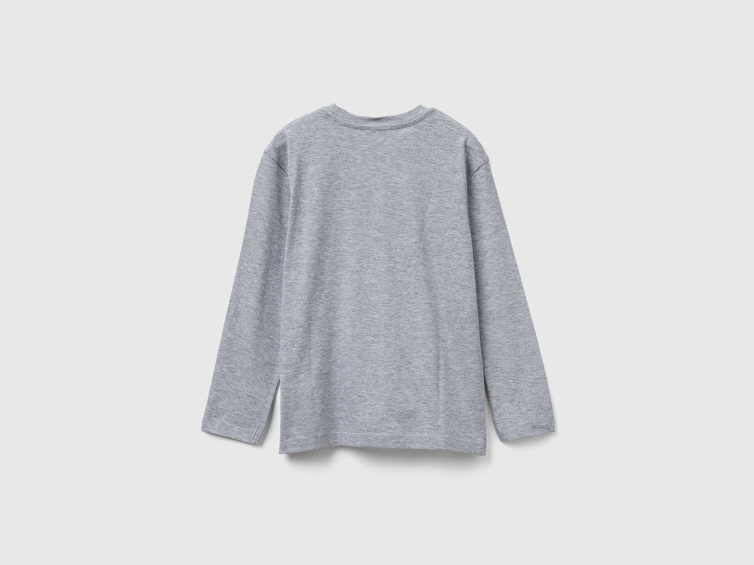 Benetton_Light Gray_T-Shirt with Print_3I1XC10QR_501_02