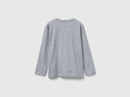 Benetton_Light Gray_T-Shirt with Print_3I1XC10QR_501_02