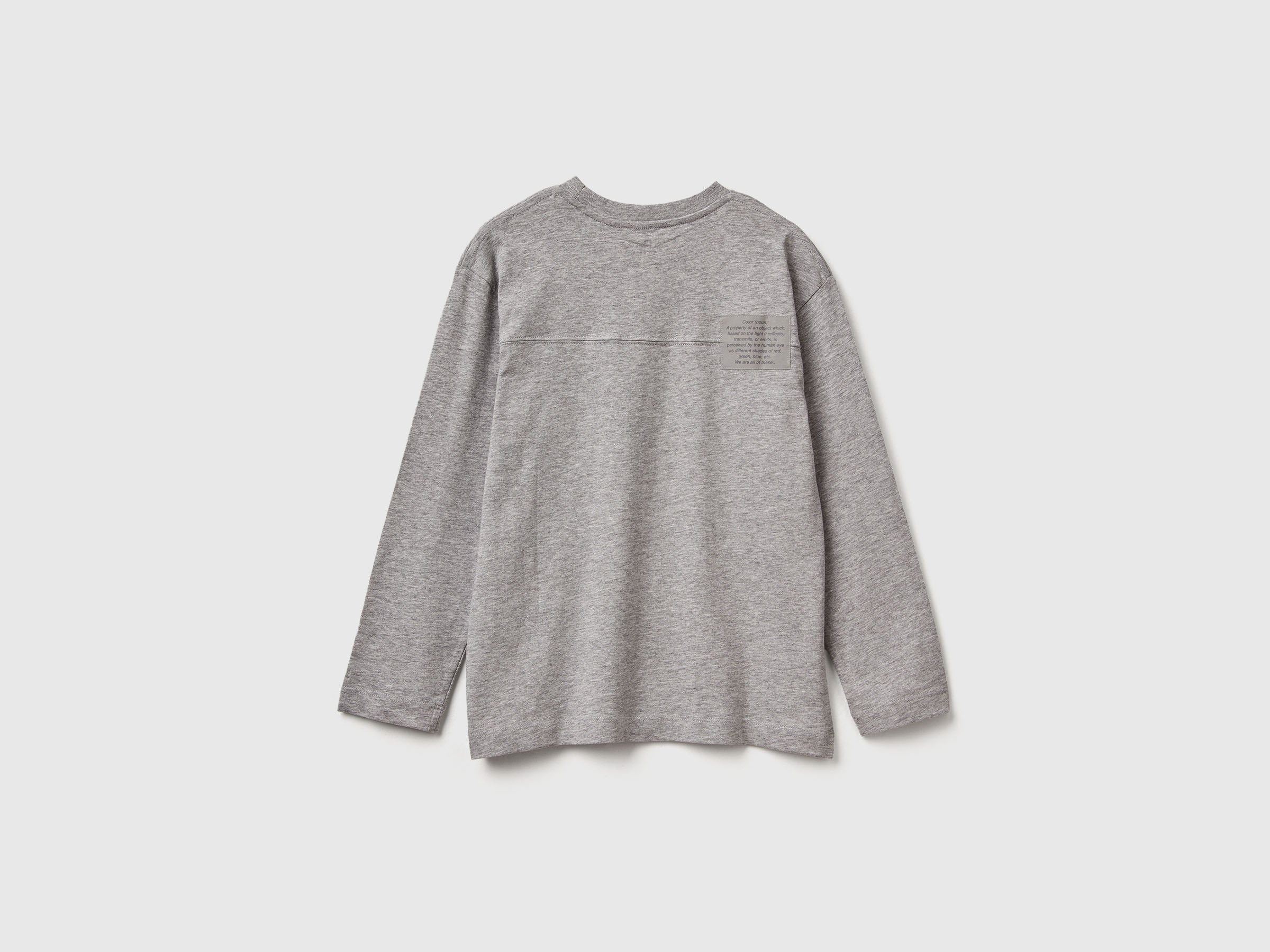 Benetton_Light Gray_T-Shirt with Bold Print_3I1XC10QS_501_02