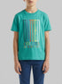 Benetton Aqua Boys T-Shirt with Logo SKU: 3I1XC10S4_08N Image 00