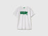 Benetton White Boys T-Shirt with Logo SKU: 3I1XC10S4_101 Image 01