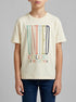 Benetton Creamy White Boys T-Shirt with Logo SKU: 3I1XC10S4_3C9 Image 00