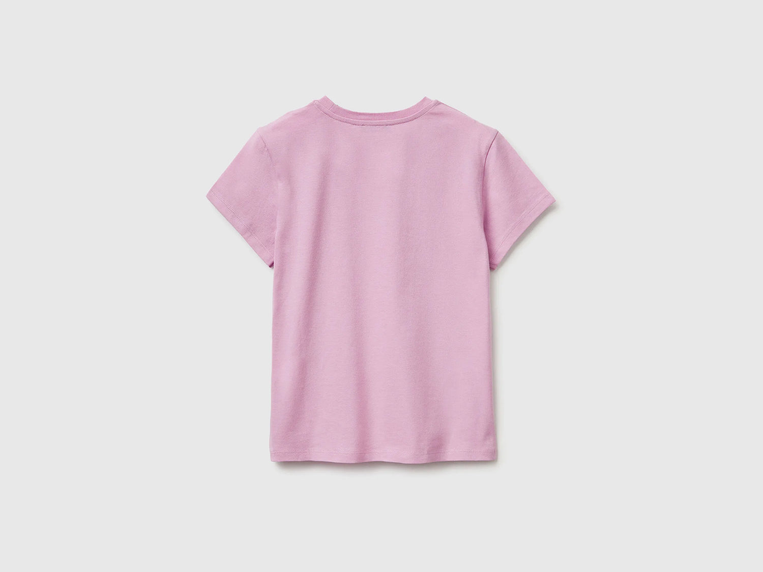 Benetton Lilac Girls T-Shirt with Glitter Print SKU: 3I1XC10S6_00L Image 02