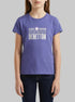 Benetton Violet Girls T-Shirt with Glitter Print SKU: 3I1XC10S6_2D8 Image 00