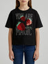 Benetton Black Girls T-Shirt with Print and Sequins SKU: 3I1XC10SF_100 Image 00