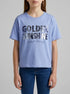 Benetton Light Blue Girls T-Shirt with Print and Sequins SKU: 3I1XC10SF_13E Image 00