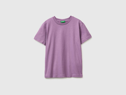 Benetton Violet Boys Organic Cotton Printed T-Shirt SKU: 3I1XC10SJ_0Z1 Image 01