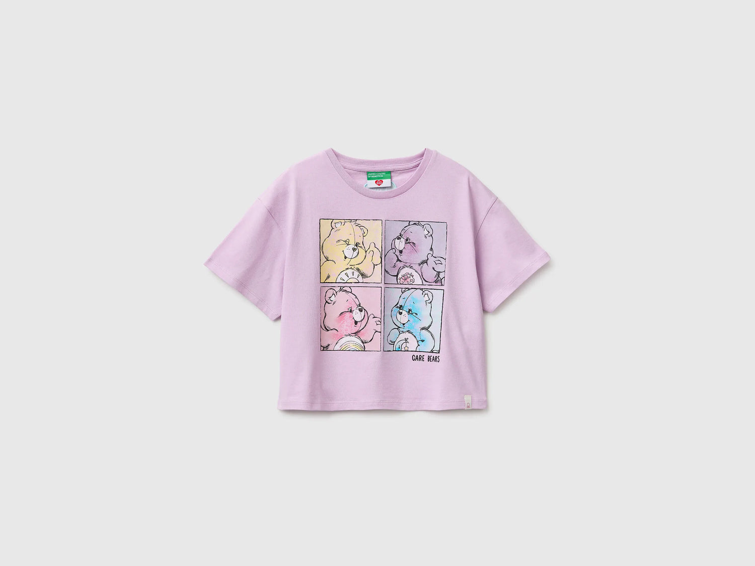 Benetton Lilac Girls Care Bears T-Shirt SKU: 3I1XC10SM_00L Image 01