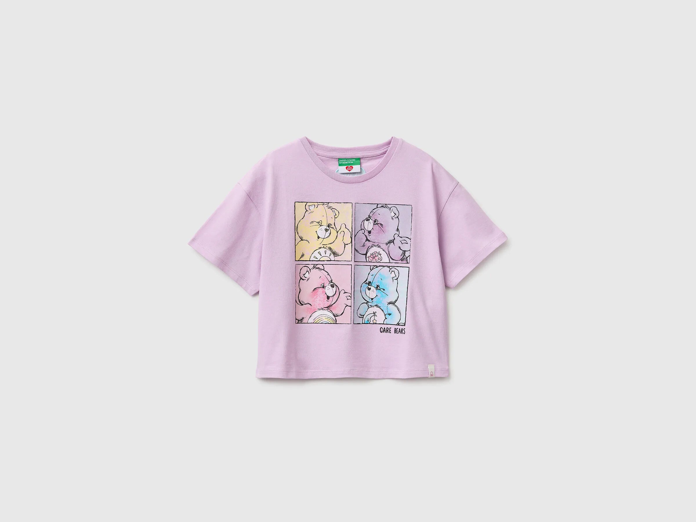 Benetton Lilac Girls Care Bears T-Shirt SKU: 3I1XC10SM_00L Image 01