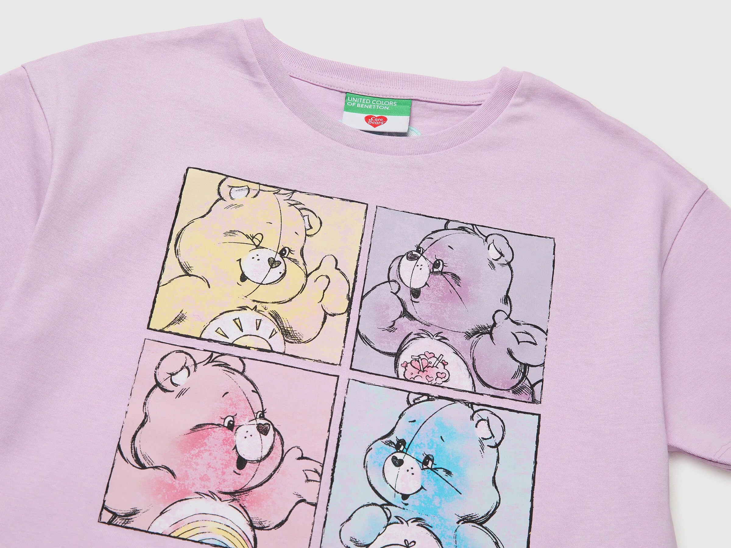 Benetton Lilac Girls Care Bears T-Shirt SKU: 3I1XC10SM_00L Image 03