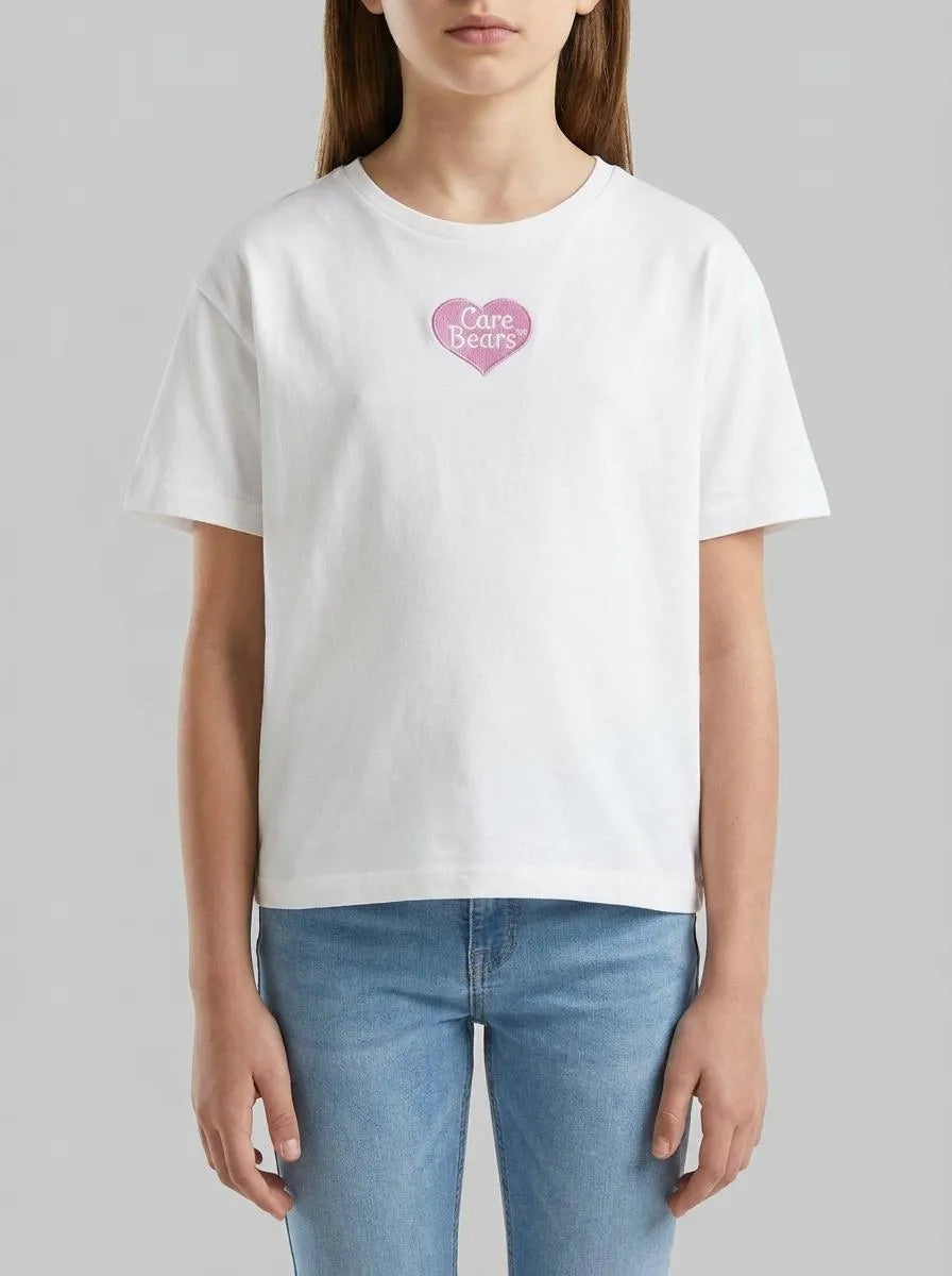 Benetton White Girls Care Bears T-Shirt SKU: 3I1XC10SM_101 Image 00