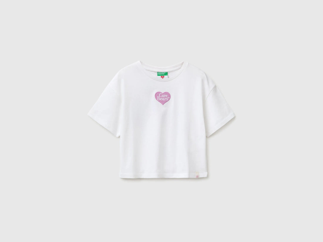 Benetton White Girls Care Bears T-Shirt SKU: 3I1XC10SM_101 Image 01