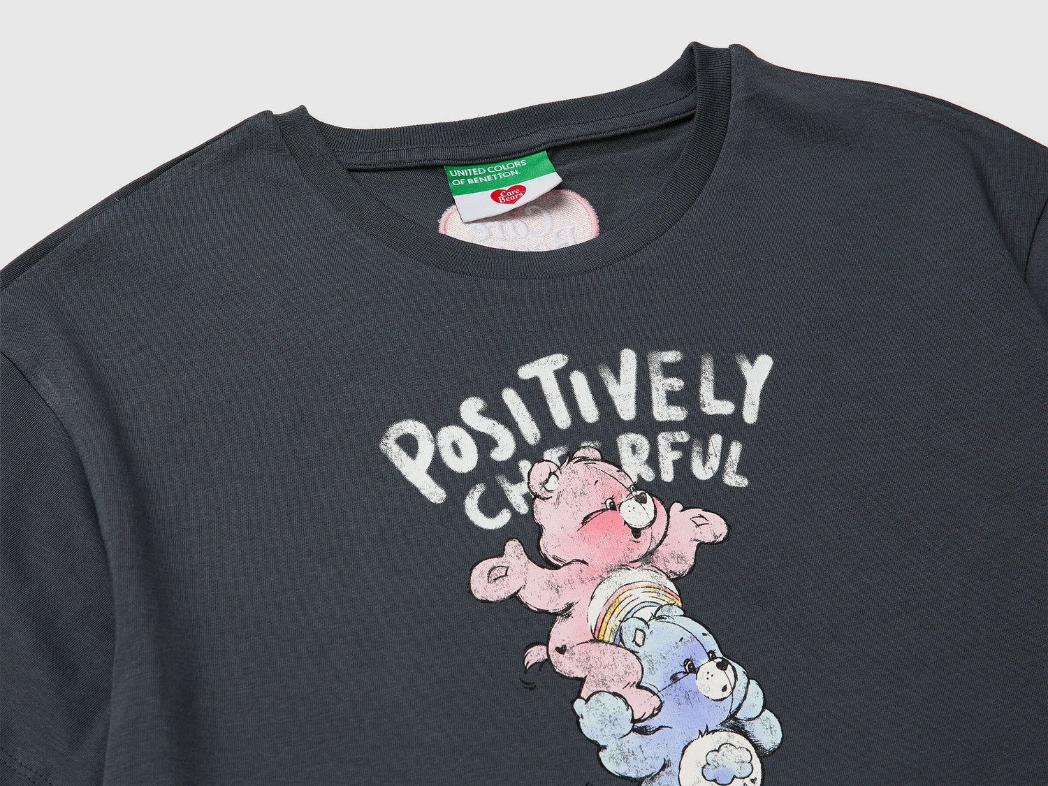 Benetton Dark Gray Girls Care Bears T-Shirt SKU: 3I1XC10SM_10N Image 03