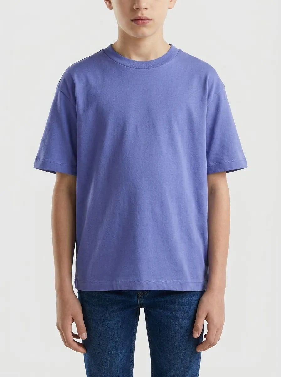 Benetton Air Force Blue Boys Graffiti Print T-Shirt SKU: 3I1XC10SU_05N Image 00