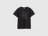 Benetton Dark gray Boys Organic Cotton T-Shirt with Logo Print SKU: 3I1XC10TF_19E Image 01