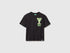 Benetton Black Boys Garfield T-Shirt SKU: 3I1XC10TK_19E Image 01