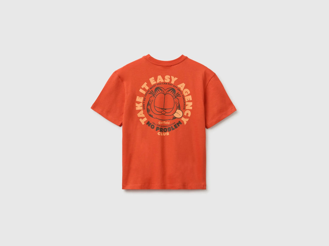 Benetton Red Boys Garfield T-Shirt SKU: 3I1XC10TK_34Y Image 02
