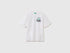 Benetton White Boys Oversized T-Shirt with Photographic Print SKU: 3I1XC10TY_101 Image 01