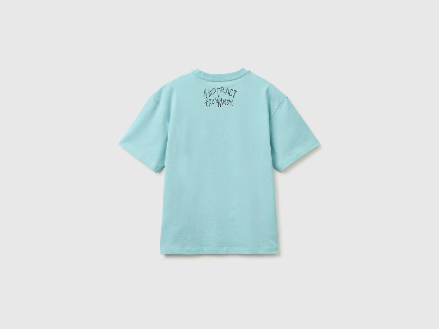 Benetton Blue Boys Oversized T-Shirt with Photographic Print SKU: 3I1XC10TY_3L7 Image 02