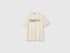 Benetton Creamy White Boys Short-Sleeved T-Shirt with Print SKU: 3I1XC10UE_0R2 Image 01