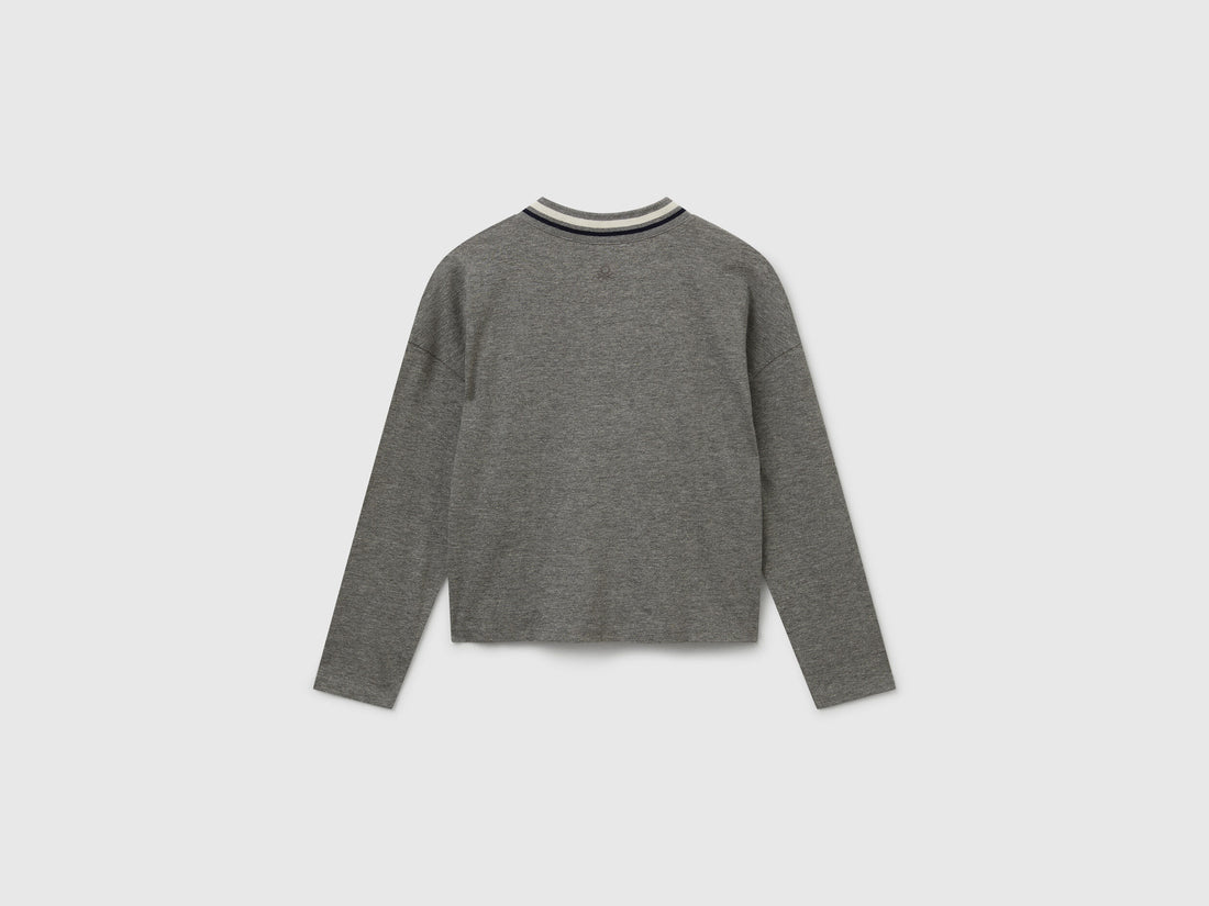 Benetton_Dark Gray_T-Shirt with Sequin Embroidery_3I1XC400E_507_02