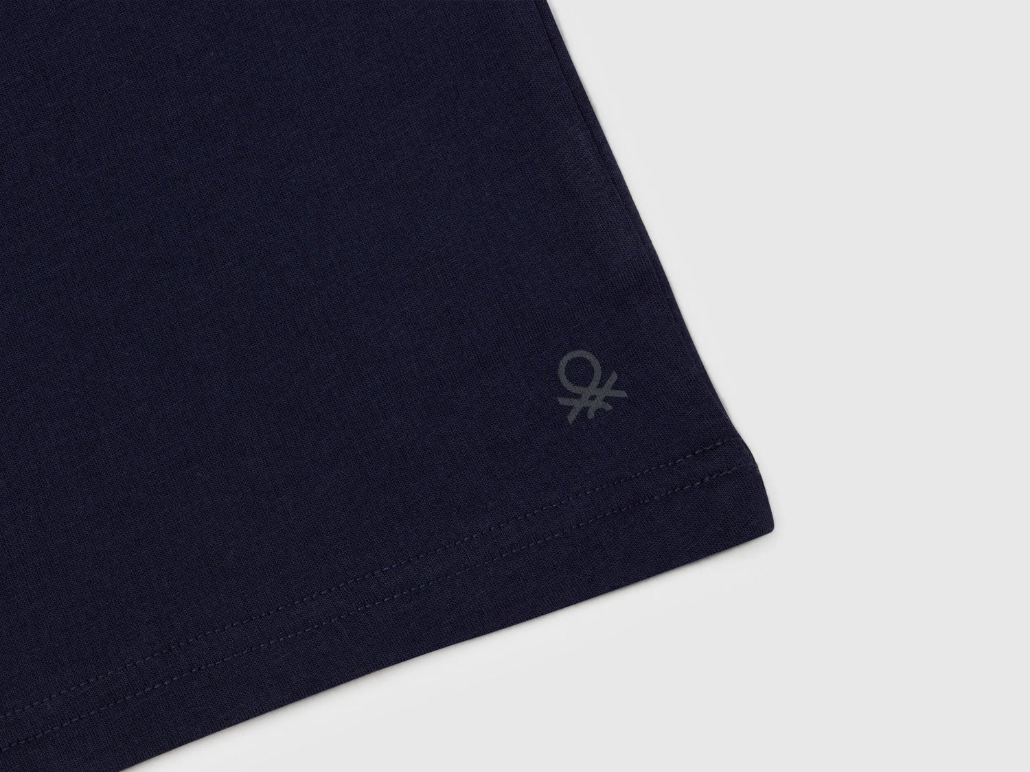 Benetton Dark Blue Boys Pure Cotton T-Shirt SKU: 3I1XG106Z_252 Image 03