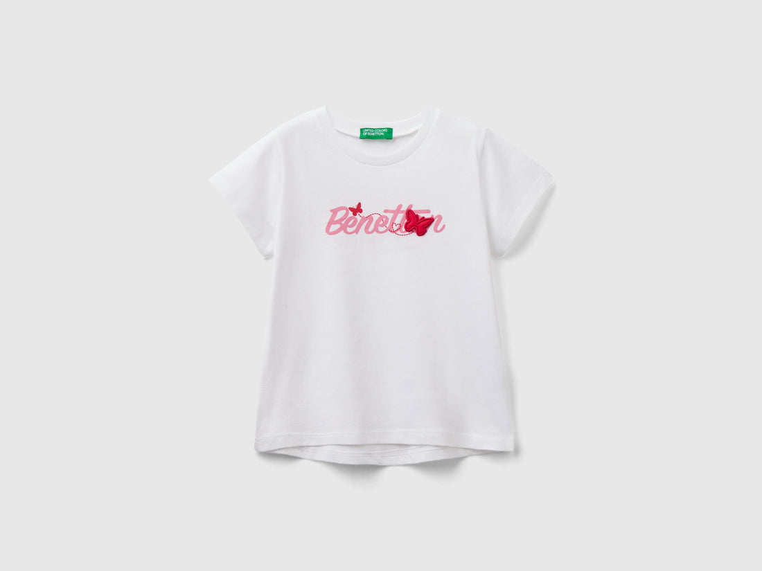 T Shirt In Organic Cotton With Logo Print_3I1Xg10Ei_101_01