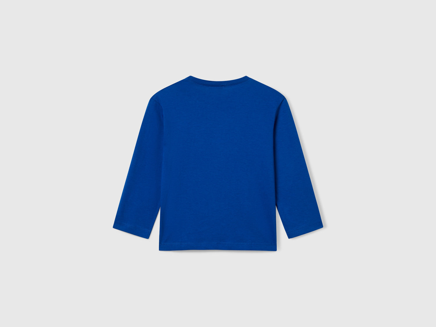 Benetton_Bright Blue_Long Sleeve Cotton T-Shirt_3I1XG10F2_19R_02