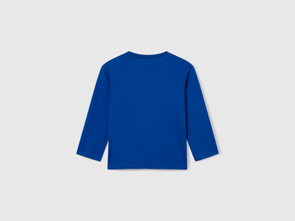 Benetton_Bright Blue_Long Sleeve Cotton T-Shirt_3I1XG10F2_19R_02