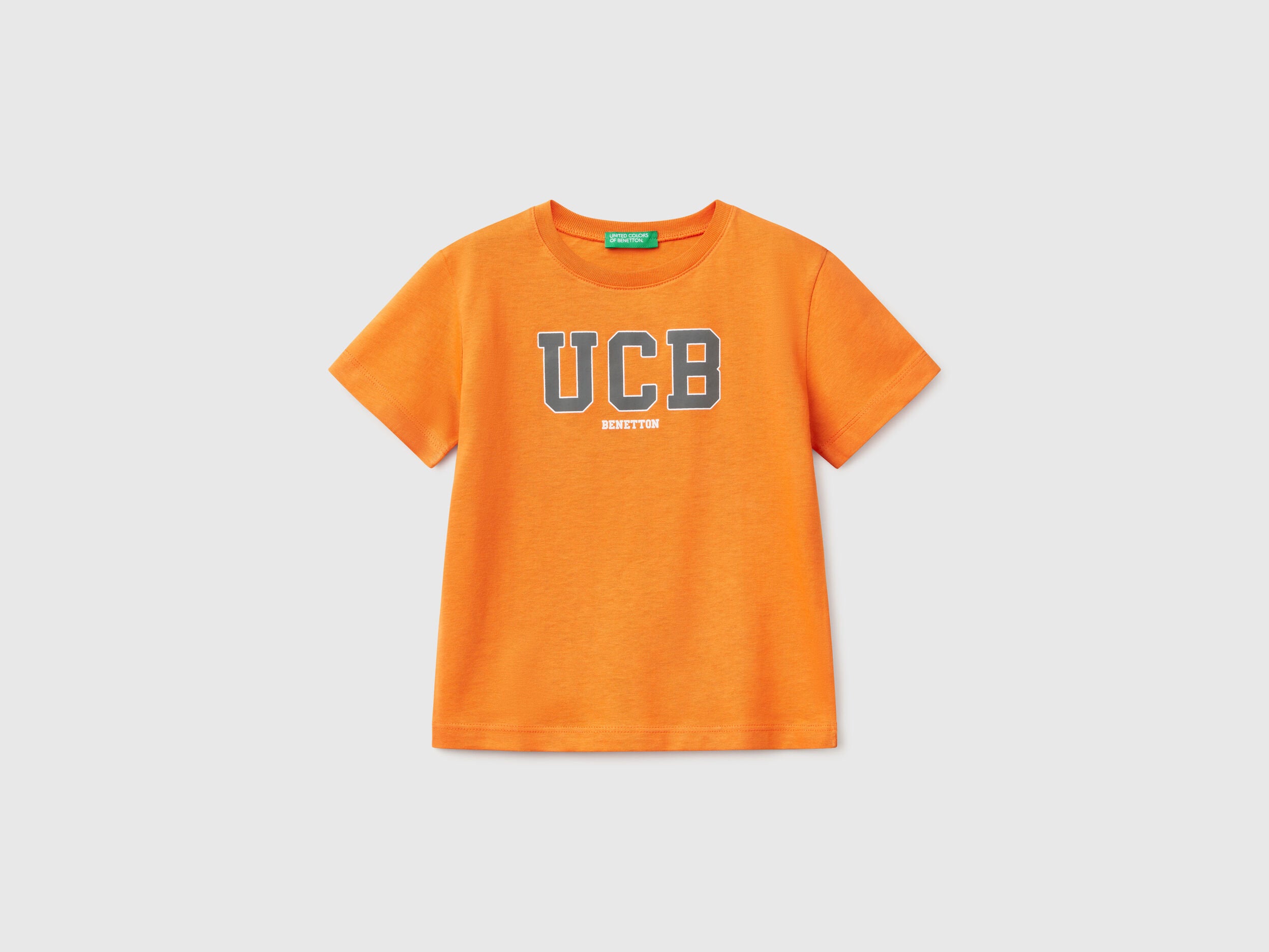 Benetton_T-Shirt with Logo Print_3I1XG10HT_1L6_01