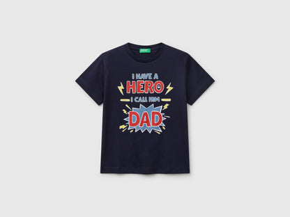 Benetton_T-Shirt in Organic Cotton with Print_3I1XG10IJ_016_01