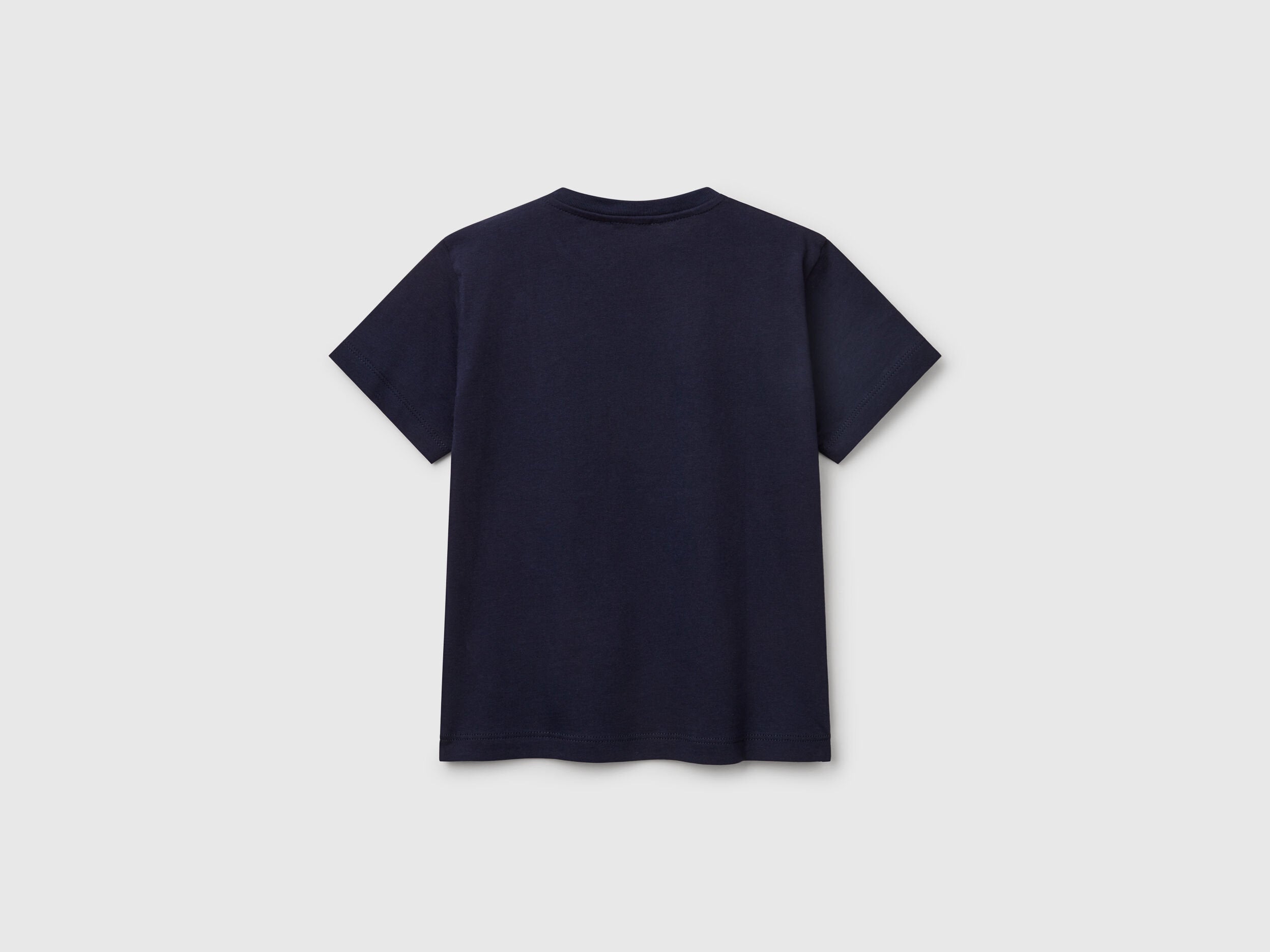 Benetton_T-Shirt in Organic Cotton with Print_3I1XG10IJ_016_02