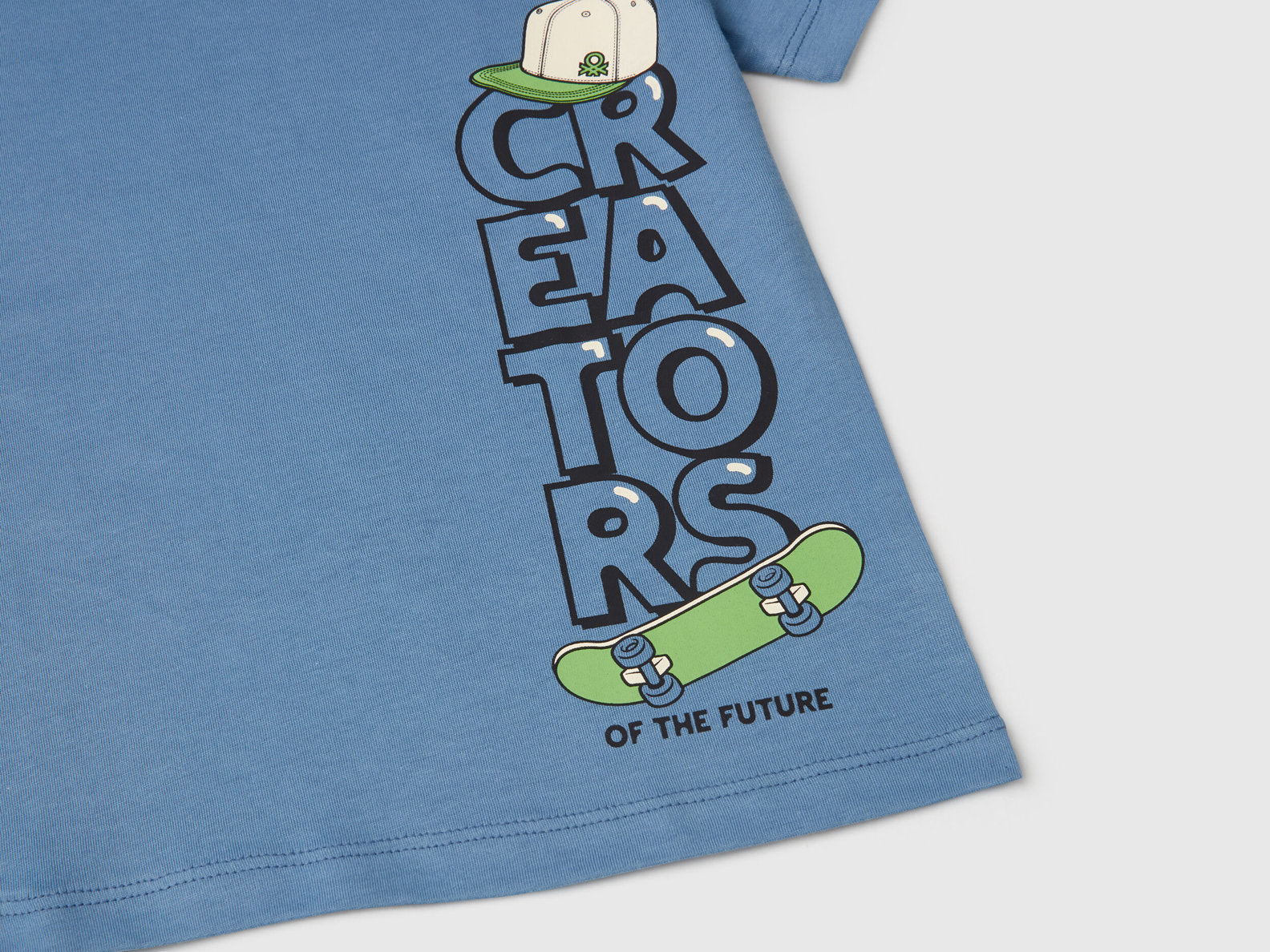 Benetton_T-Shirt in Organic Cotton with Print_3I1XG10IJ_11W_03
