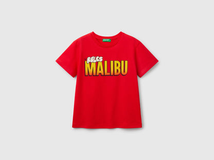 Benetton_T-Shirt in Organic Cotton with Print_3I1XG10IJ_19Q_01