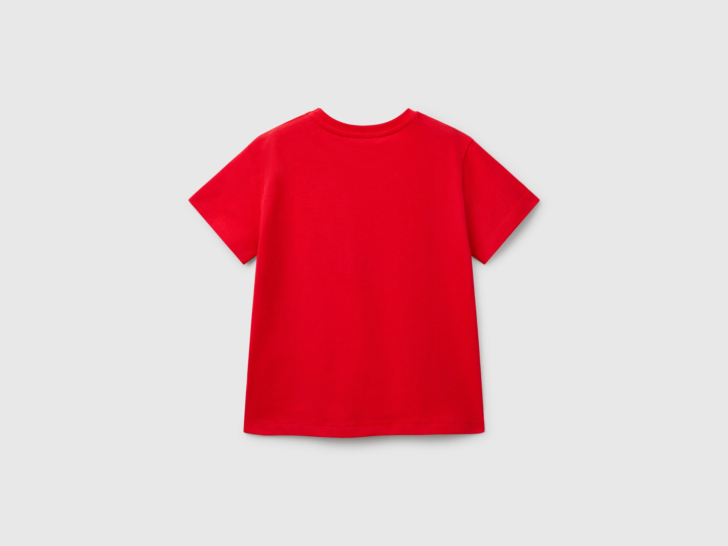 Benetton_T-Shirt in Organic Cotton with Print_3I1XG10IJ_19Q_02