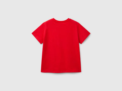 Benetton_T-Shirt in Organic Cotton with Print_3I1XG10IJ_19Q_02