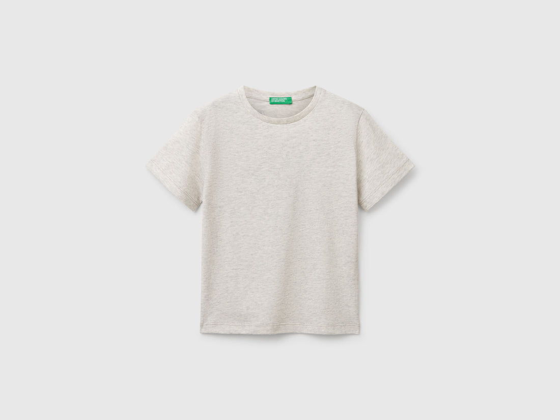 Benetton_T-Shirt in Organic Cotton with Print_3I1XG10IJ_517_01