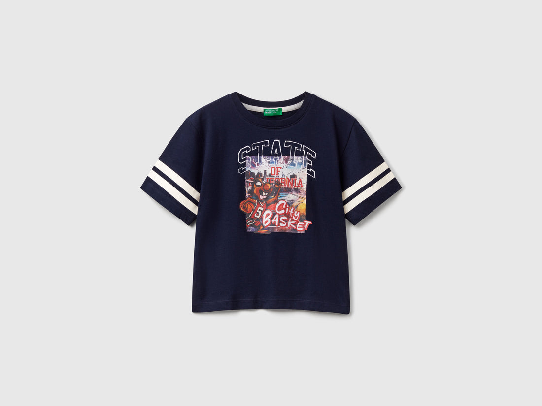 Benetton_Oversized Fit T-Shirt with Photographic Print_3I1XG10IM_016_01