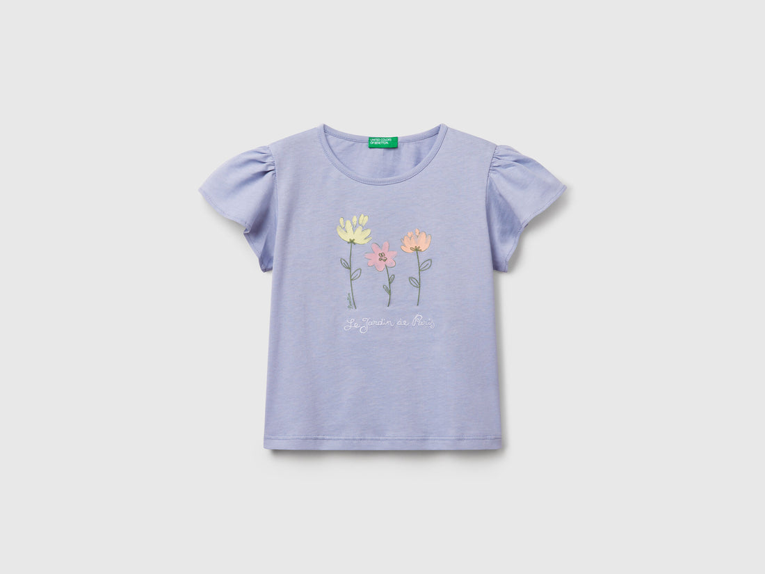 Benetton_T-Shirt with Print and Embroidery_3I1XG10IU_2M2_01