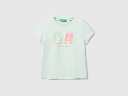 Benetton_Regular Fit T-Shirt with Glitter_3I1XG10JJ_0H4_01