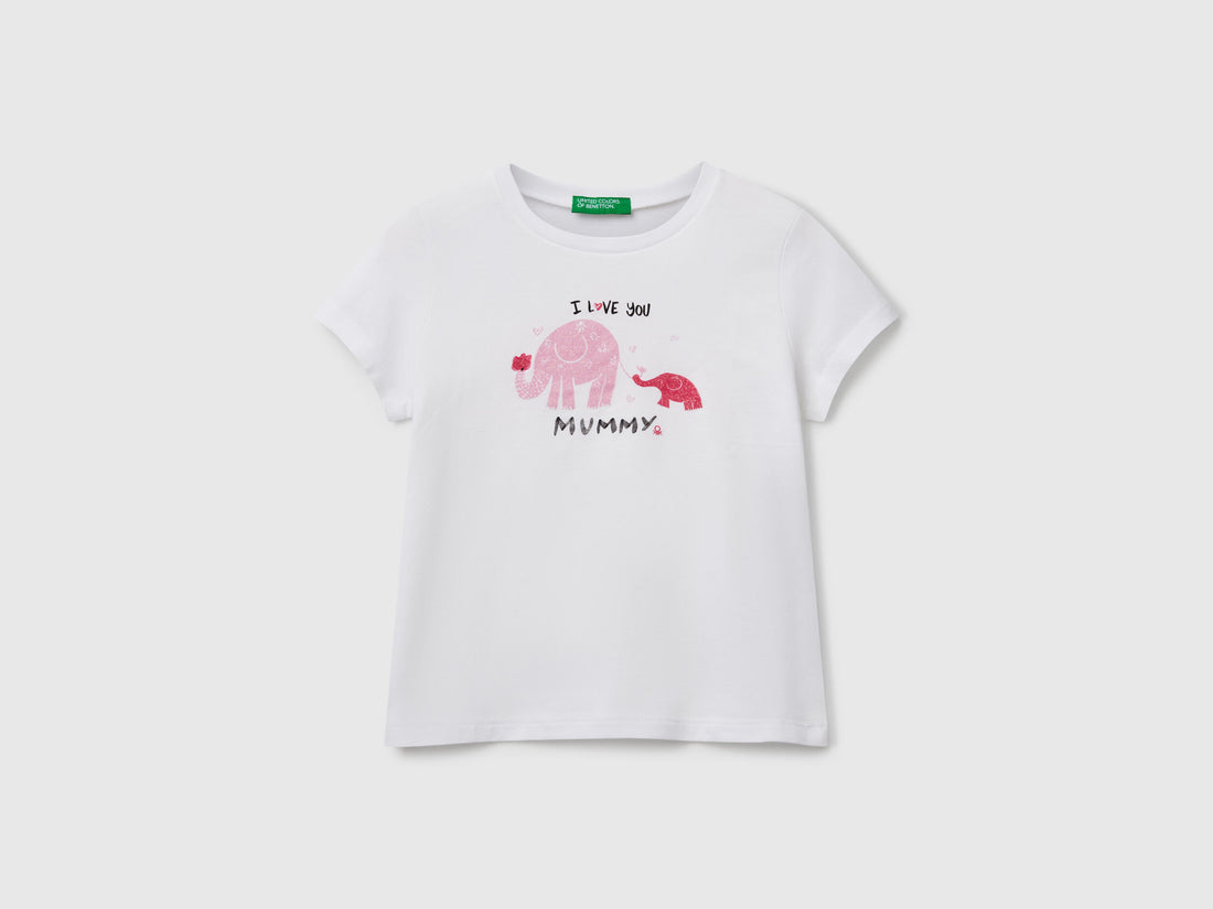 Benetton_Regular Fit T-Shirt with Glitter_3I1XG10JJ_901_01