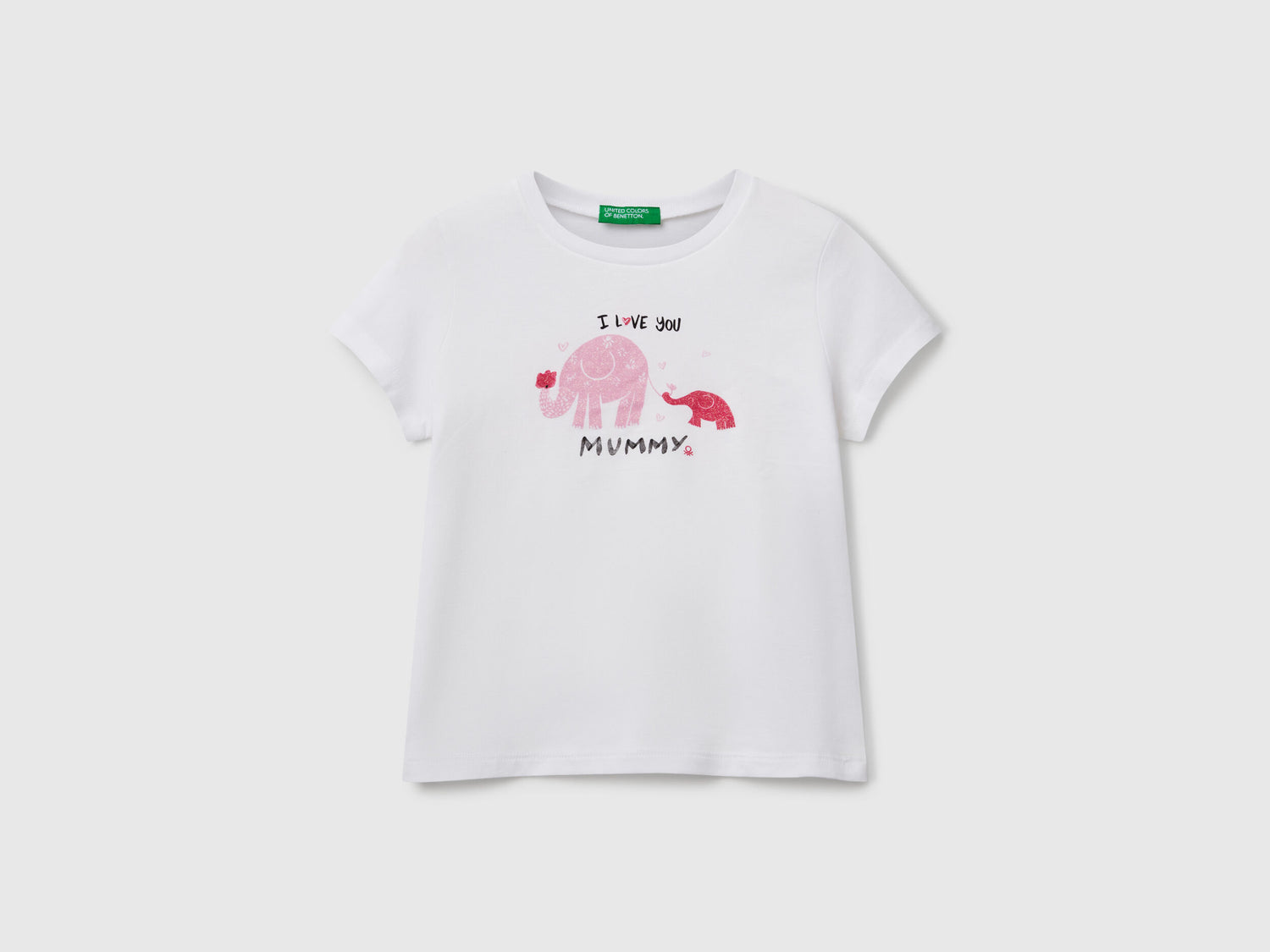 Benetton_Regular Fit T-Shirt with Glitter_3I1XG10JJ_901_01